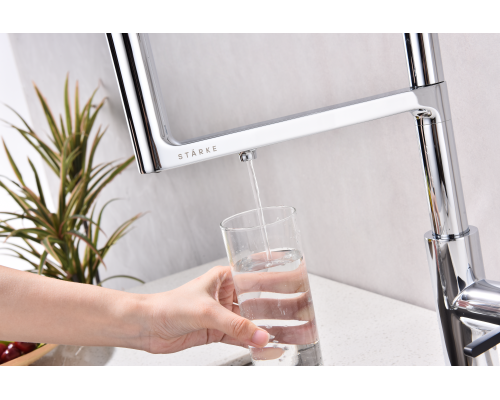 Смеситель для кухни Paulmark Tornado To213402-CR Хром Черный