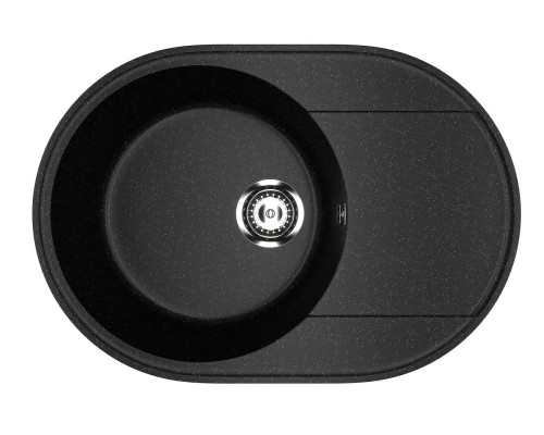 Кухонная мойка из искусственного камня Uperwood ECON UPD-107-004, овальная, черная матовая