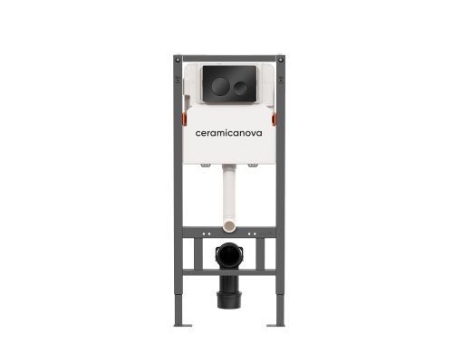 Система инсталляции для унитазов Ceramicanova с кнопкой смыва, черный матовый