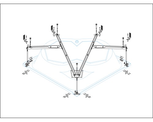 Металлический каркас для акриловой ванны Cezares CETINA-140-MF