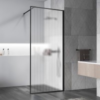 Душевая перегородка Vincea Walk-In VSW-1HP900FLB 900x2000 черный матовый