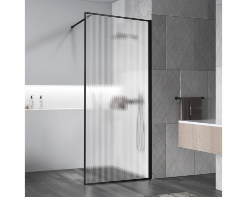 Душевая перегородка Vincea Walk-In VSW-1HP900FLB 900x2000 черный матовый