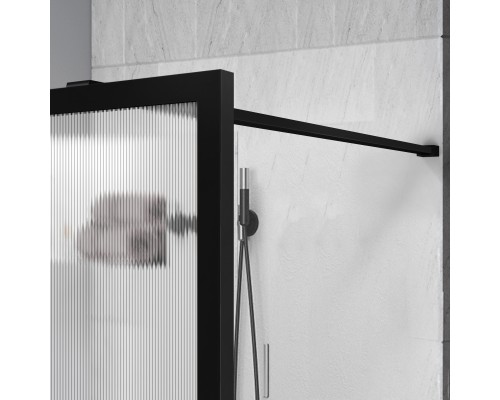 Душевая перегородка Vincea Walk-In VSW-1HP900FLB 900x2000 черный матовый