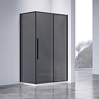 Душевой уголок Vincea Slim-N VSR-4SN9014CGB, 1400x900, черный, стекло тонированное