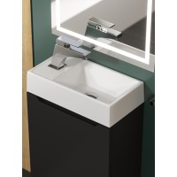 Раковина для ванной 40 см, Uperwood Classic New, белая глянцевая, с накладкой для слива