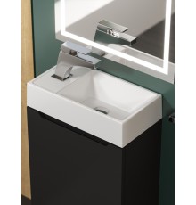 Раковина для ванной 40 см, Uperwood Classic New, белая глянцевая, с накладкой для слива