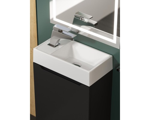 Раковина для ванной 40 см, Uperwood Classic New, белая глянцевая, с накладкой для слива