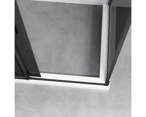 Душевой уголок Vincea Slim-N VSR-4SN9011CGB, 1100x900, черный, стекло тонированное