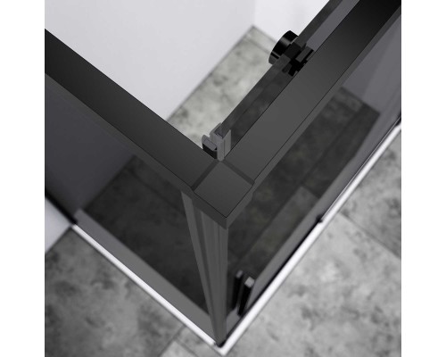 Душевой уголок Vincea Slim-N VSR-4SN9011CGB, 1100x900, черный, стекло тонированное