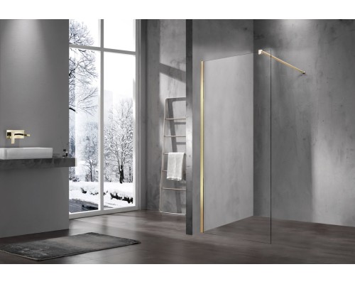Душевая перегородка Vincea Walk-In VSW-1H600CLG 600x2000 матовый золотой