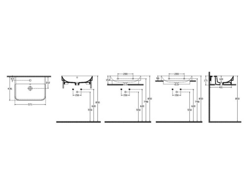 Раковина ISVEA Sott'Aqua накладная 571x436x171 белый 10SQ50057SV