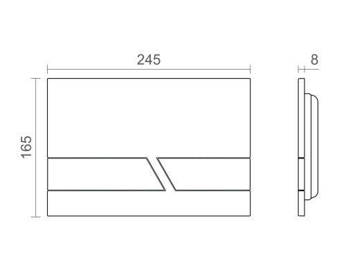 Клавиша смыва CTESI Kali PVD бронза