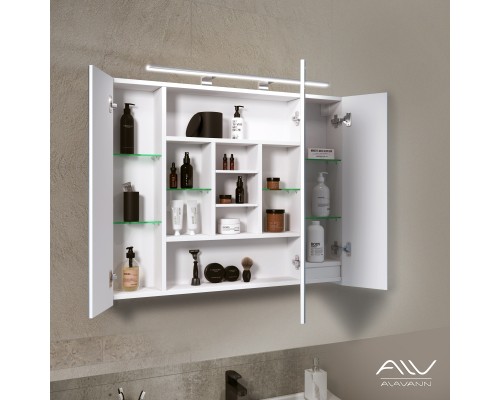 Зеркальный шкаф Alavann Univers 100 белый