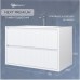 Тумба под раковину 80 см, Uperwood Next Premium, белая, 2 ящика