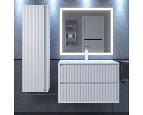 Тумба под раковину 80 см, Uperwood Next Premium, белая, 2 ящика