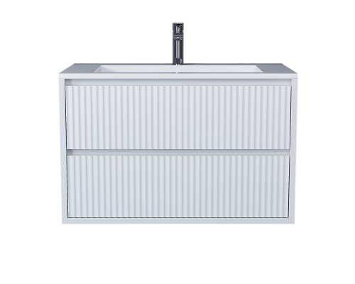 Тумба с раковиной 80 см, Uperwood Next Premium, белая, 2 ящика