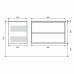 Тумба с раковиной 80 см, Uperwood Next Premium, белая, 2 ящика
