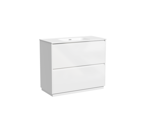 Тумба под раковину SANCOS Libra Floor напольная, 990х450х840, белый глянец LB100FW