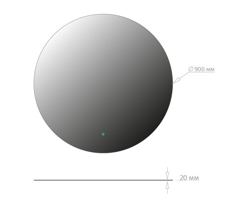 Зеркало Onika Сола 90 с LED подсветкой, круглое