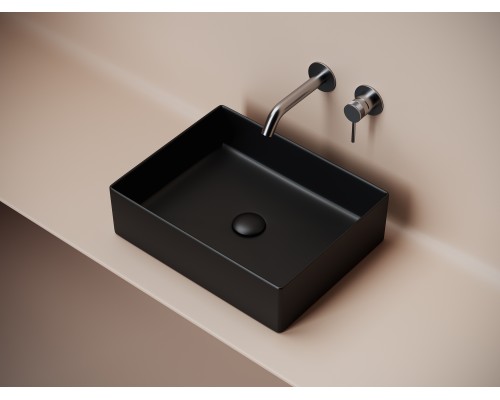 Раковина накладная Ceramicanova 361x471x130, черный матовый