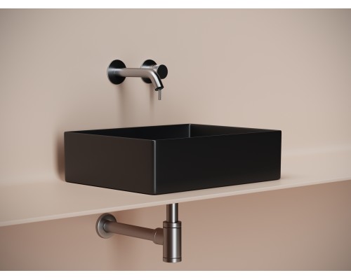 Раковина накладная Ceramicanova 361x471x130, черный матовый