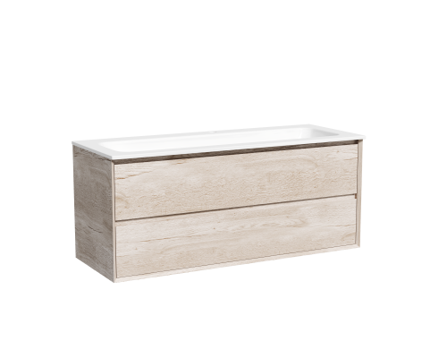 Тумба подвесная SANCOS Marmi 2.0 1195х445 c двумя ящиками , дуб галифакс MR2.0120EG