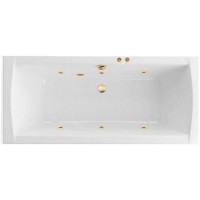 Ванна гидромассажная EXCELLENT Aquaria Lux Slim 180x80 SOFT золото