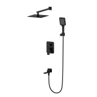 Душевая система встраиваемая Wonzon&Woghand, Черный матовый