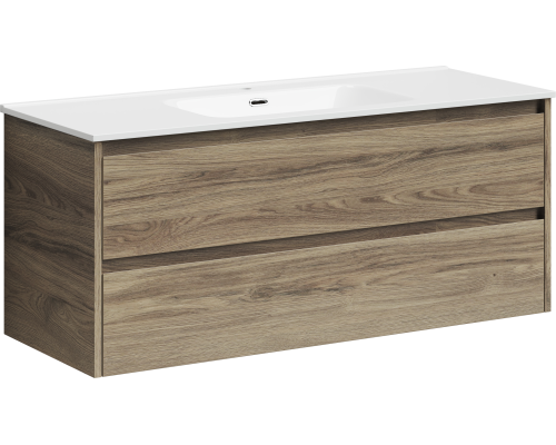 Тумба под раковину SANCOS Libra 1190х450х500, c двумя ящиками, дуб чарльстон