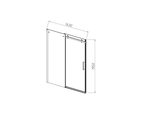 Душевая дверь Vincea Como-N VDS-4CN140CLB, 1400, черный, стекло прозрачное