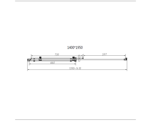 Душевая дверь Vincea Como-N VDS-4CN140CLB, 1400, черный, стекло прозрачное