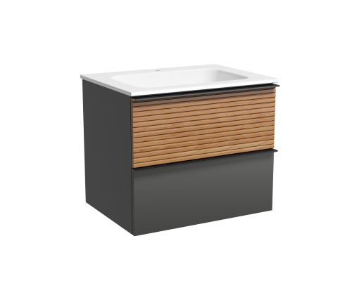 Тумба для раковины SanCos Delta 59 DL60GR Дуб красный, графит