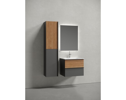 Тумба для раковины SanCos Delta 59 DL60GR Дуб красный, графит