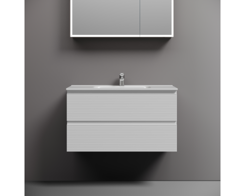 Тумба под раковину подвесная Sancos Folk 89х44х50, с доводчиками, Bianco, FL90W