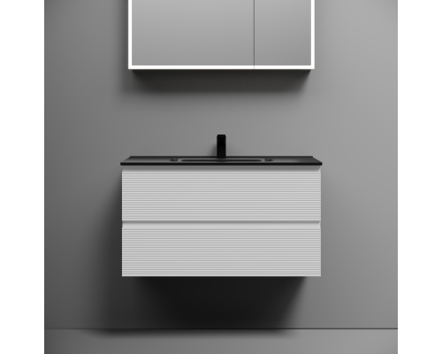 Тумба под раковину подвесная Sancos Folk 89х44х50, с доводчиками, Bianco, FL90W