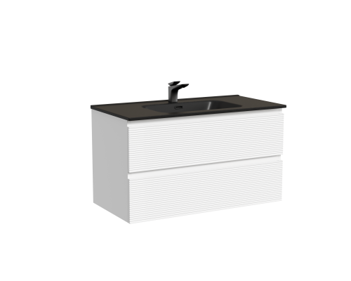 Тумба под раковину подвесная Sancos Folk 89х44х50, с доводчиками, Bianco, FL90W