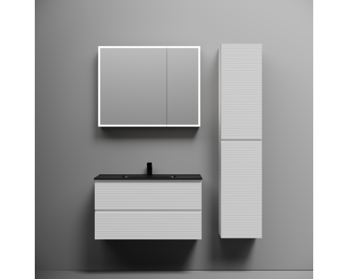 Тумба под раковину подвесная Sancos Folk 89х44х50, с доводчиками, Bianco, FL90W