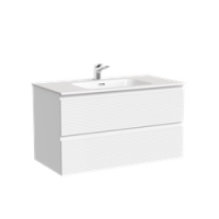 Тумба под раковину подвесная Sancos Folk 89х44х50, с доводчиками, Bianco, FL90W