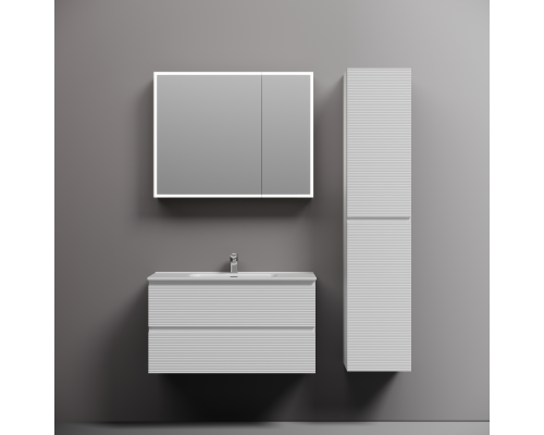 Тумба под раковину подвесная Sancos Folk 89х44х50, с доводчиками, Bianco, FL90W