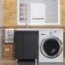 Тумба под стиральную машину напольная Uperwood Magenta 45х50х76,5 см, черная, с дверцами