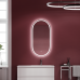 Зеркало для ванной комнаты Sancos Oval, фронтальная подсветка 550х1050 с сенсором, OV55F