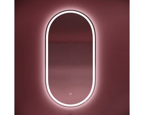 Зеркало для ванной комнаты Sancos Oval, фронтальная подсветка 550х1050 с сенсором, OV55F