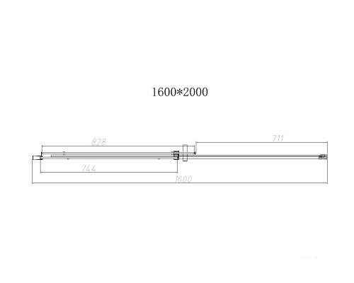 Душевая дверь Vincea Dice VDS-4D160CLB 1600 черный стекло прозрачное