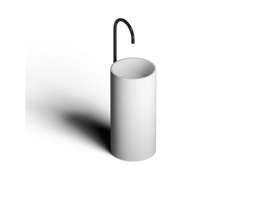 Напольная раковина из искусственного камня Monblan Trend 450x450x815 цвет белый матовый