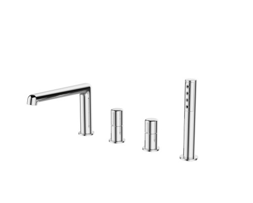 Смеситель на борт ванны BelBagno Uno UNO-BVD4-CRM Хром