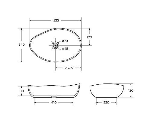 Раковина-чаша BelBagno 52 BB1362 Белая Раковина-чаша BelBagno 52 BB1362 Белая