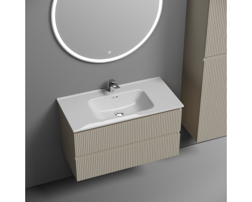 Тумба под раковину подвесная Sancos Snob T 89х44х50, с доводчиками, Beige Soft, SNT90CE