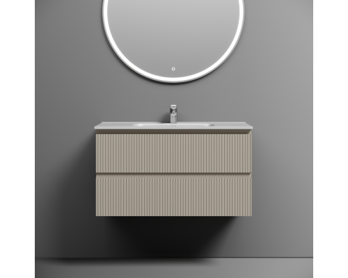 Тумба под раковину подвесная Sancos Snob T 89х44х50, с доводчиками, Beige Soft, SNT90CE