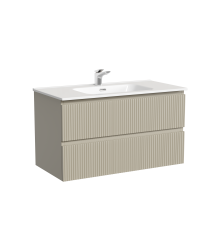 Тумба под раковину подвесная Sancos Snob T 89х44х50, с доводчиками, Beige Soft
