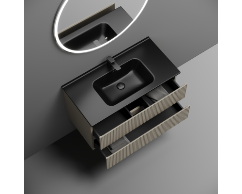 Тумба под раковину подвесная Sancos Snob T 89х44х50, с доводчиками, Beige Soft, SNT90CE